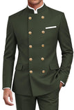 Navy 2 Piece Double Breasted Men's Suits