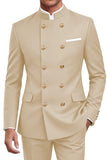 Navy 2 Piece Double Breasted Men's Suits