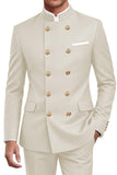 Navy 2 Piece Double Breasted Men's Suits