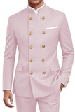 Navy 2 Piece Double Breasted Men's Suits