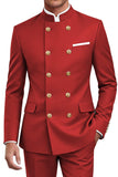 Navy 2 Piece Double Breasted Men's Suits