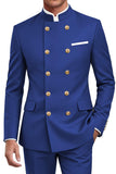 Navy 2 Piece Double Breasted Men's Suits