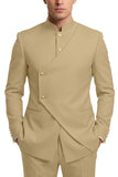 Single Breasted Coffee 2 Piece Men's Prom Suits