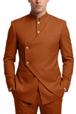 Single Breasted Coffee 2 Piece Men's Prom Suits