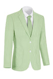 Notch Lapel Light Blue Single Breasted Men's Jacket