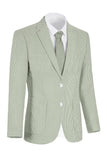 Notch Lapel Light Blue Single Breasted Men's Jacket