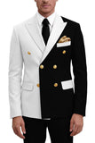 Purple 2 Piece Peak Lapel Double Breasted Men's Prom Suits