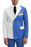 Purple 2 Piece Peak Lapel Double Breasted Men's Prom Suits