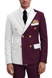 Purple 2 Piece Peak Lapel Double Breasted Men's Prom Suits