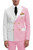 Purple 2 Piece Peak Lapel Double Breasted Men's Prom Suits