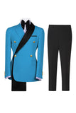 Sage Green 2 Piece Notch Lapel Double Breasted Men's Prom Suits