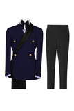 Sage Green 2 Piece Notch Lapel Double Breasted Men's Prom Suits
