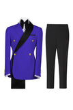 Sage Green 2 Piece Notch Lapel Double Breasted Men's Prom Suits
