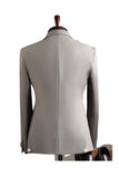Grey 2 Piece Notch Lapel Double Breasted Men's Prom Suits