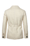 Beige Notch Lapel Single Breasted Men's Jacket