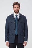 Beige Notch Lapel Single Breasted Men's Jacket