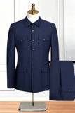 Black Single Breasted 2 Piece Men's Suits
