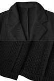Black Notch Lapel Single Breasted Men's Jacket