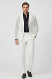 Black Notch Lapel Single Breasted Men's Jacket