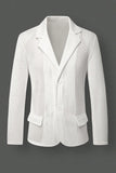 Black Notch Lapel Single Breasted Men's Jacket