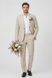 Sky Blue Peak Lapel One Button 2 Piece Men's Wedding Suits