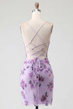 Blush Bodycon Halter Neck Sheer Corset Sequins Short Prom Dress