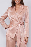 Dusty Rose Peaked Lapel 2 Piece Women's Suits