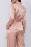 Dusty Rose Peaked Lapel 2 Piece Women's Suits