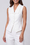 Ivory Lapel Single Breasted 2-piece Work Suits
