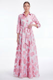 Champagne A-Line Jacquard Long Mother Of the Bride Dress with Belt