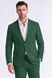 2 Piece Beige Single Breasted Peak Lapel Men's Suits