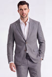 2 Piece Beige Single Breasted Peak Lapel Men's Suits