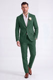 Light Khaki 2 Piece Peak Lapel Single Breasted Men Formal Suits