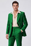 Black Peak Lapel Long Sleeves Single Breasted Men Suits