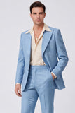 Black Peak Lapel Long Sleeves Single Breasted Men Suits