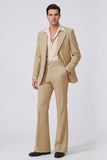 Black Peak Lapel Long Sleeves Single Breasted Men Suits