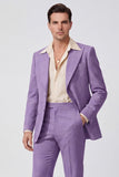 Black Peak Lapel Long Sleeves Single Breasted Men Suits