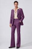 Black Peak Lapel Long Sleeves Single Breasted Men Suits