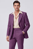 Black Peak Lapel Long Sleeves Single Breasted Men Suits