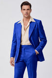 Black Peak Lapel Long Sleeves Single Breasted Men Suits