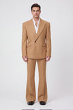 Black 2 Piece Peak Lapel One Button Men Prom Suits