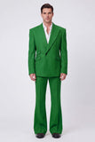 Black 2 Piece Peak Lapel One Button Men Prom Suits