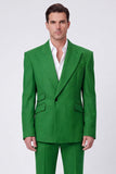 Black 2 Piece Peak Lapel One Button Men Prom Suits