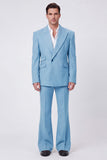Black 2 Piece Peak Lapel One Button Men Prom Suits
