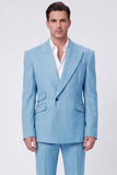 Black 2 Piece Peak Lapel One Button Men Prom Suits