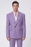 Black 2 Piece Peak Lapel One Button Men Prom Suits