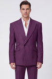 Black 2 Piece Peak Lapel One Button Men Prom Suits