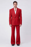 Black 2 Piece Peak Lapel One Button Men Prom Suits