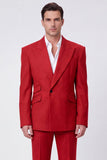 Black 2 Piece Peak Lapel One Button Men Prom Suits