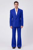 Black 2 Piece Peak Lapel One Button Men Prom Suits